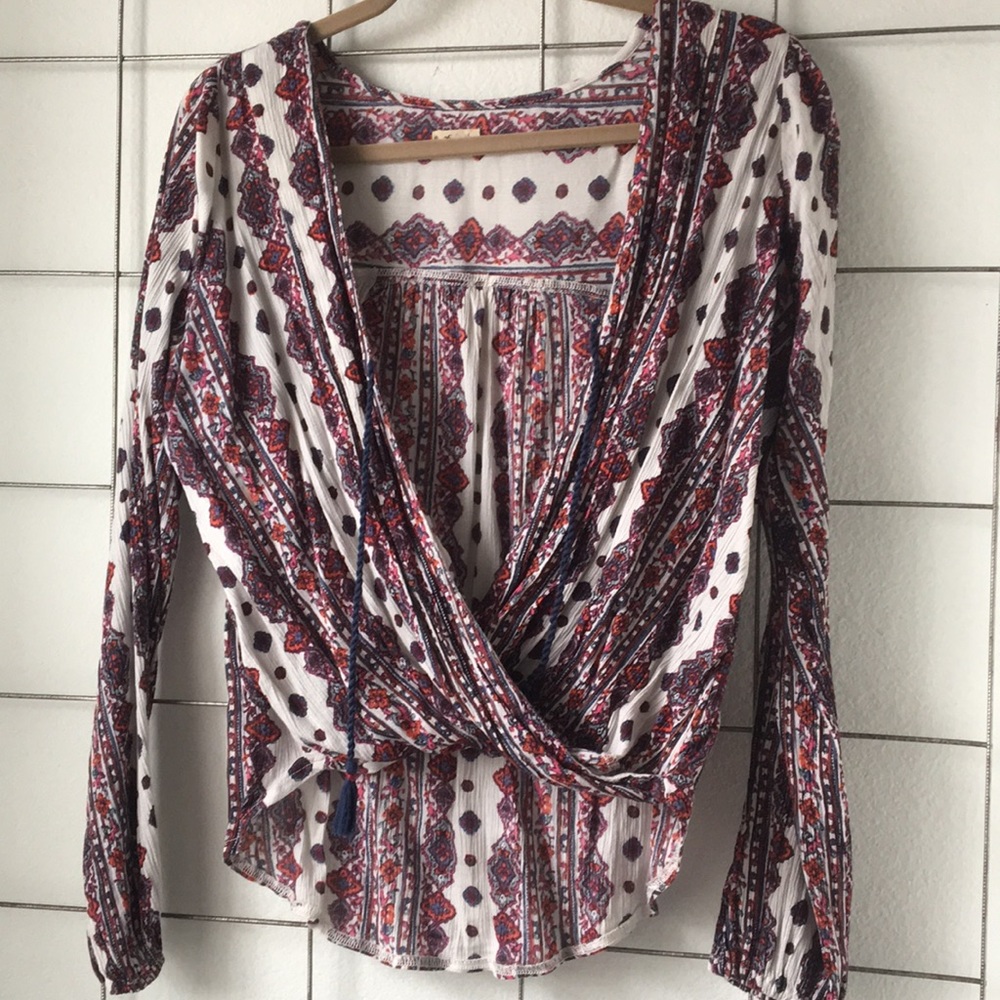 Bohemian low cut flowy top